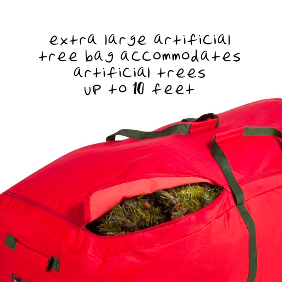 Christmas Tree Storage Bag•NIB•Rolling Heavy Duty Nylon Bag•2-Way Zip•Up to 10’ - Picture 7 of 10